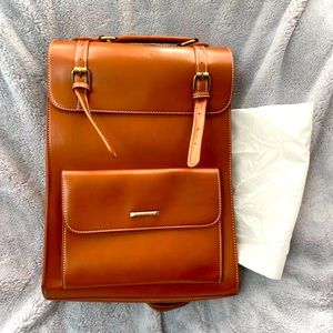 Faux Leather Laptop Backpack